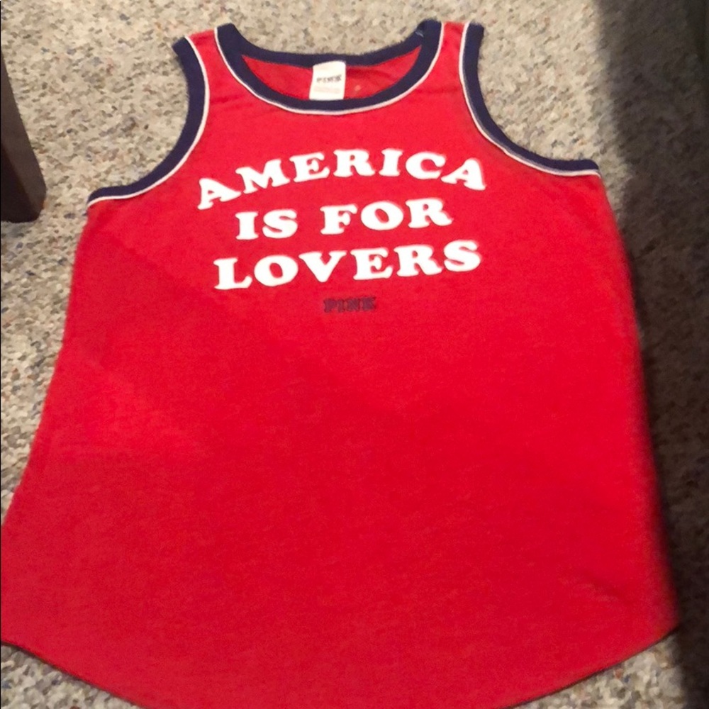 PINK America muscle tank top! Size small!